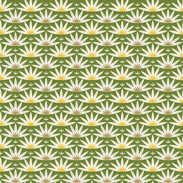 Seamless pattern with abstract flowers. Stock Illustration