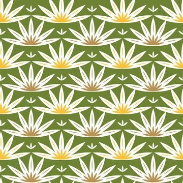 Seamless pattern with abstract flowers. Stock Illustration