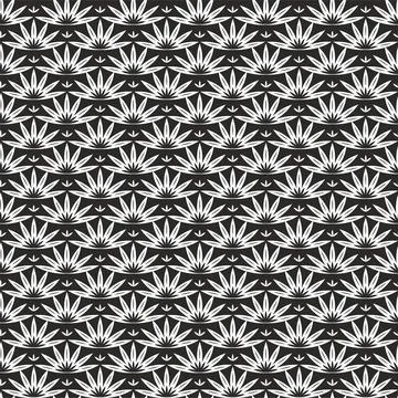 Seamless pattern with abstract flowers. Stock Illustration