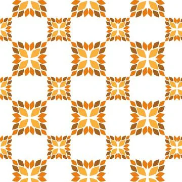 Seamless pattern with abstract flowers. Stock Illustration