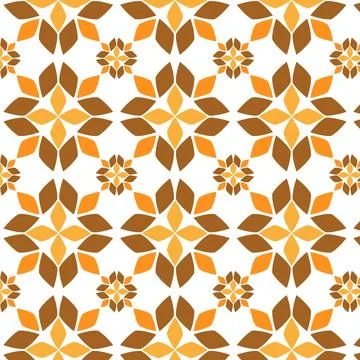 Seamless pattern with abstract flowers. Stock Illustration