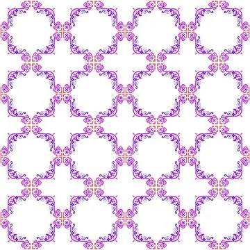 Seamless pattern with abstract flowers Stock Illustration