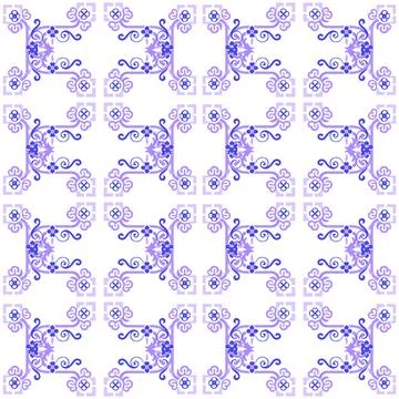 Seamless pattern with abstract flowers Stock Illustration