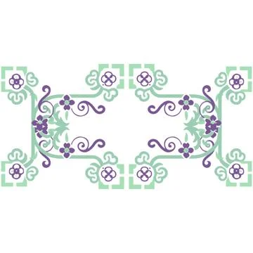 Seamless pattern with abstract flowers Stock Illustration