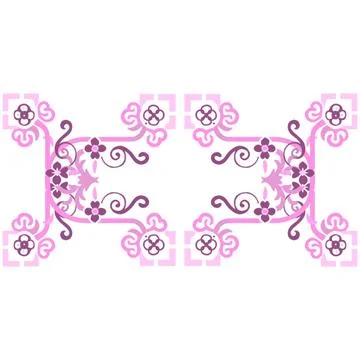 Seamless pattern with abstract flowers Illustrazione stock