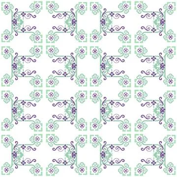 Seamless pattern with abstract flowers Stock Illustration