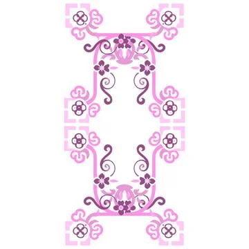 Seamless pattern with abstract flowers Stock Illustration