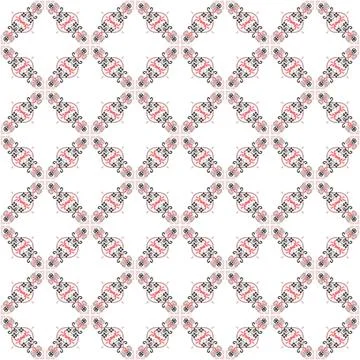 Seamless pattern with abstract flowers Stock Illustration