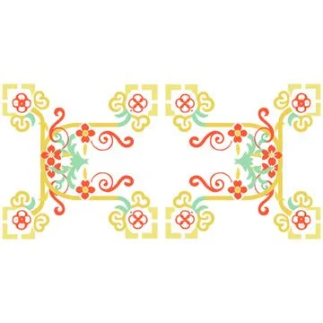 Seamless pattern with abstract flowers Stock Illustration