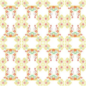 Seamless pattern with abstract flowers Illustrazione stock