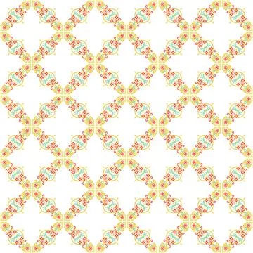 Seamless pattern with abstract flowers Stock Illustration