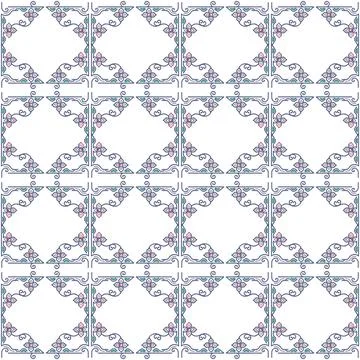 Seamless pattern with abstract flowers Stock Illustration
