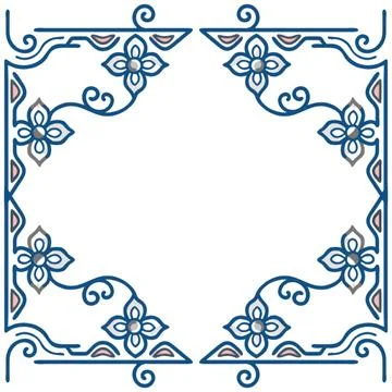 Seamless pattern with abstract flowers Stock Illustration