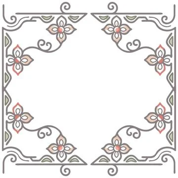 Seamless pattern with abstract flowers Stock Illustration