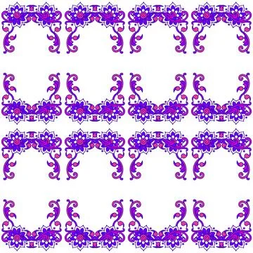 Seamless pattern with abstract flowers Illustrazione stock