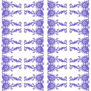 Seamless pattern with abstract flowers Illustrazione stock