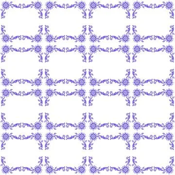 Seamless pattern with abstract flowers Stock Illustration