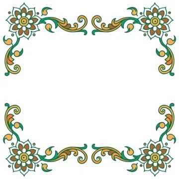 Seamless pattern with abstract flowers Stock Illustration