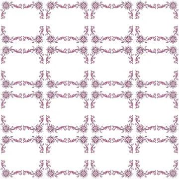 Seamless pattern with abstract flowers Illustrazione stock