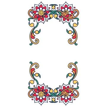 Seamless pattern with abstract flowers Stock Illustration