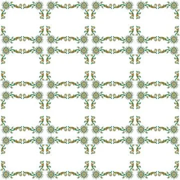 Seamless pattern with abstract flowers Stock Illustration