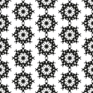 Seamless pattern with abstract flowers. Repeating modern stylish geometric Stock Illustration