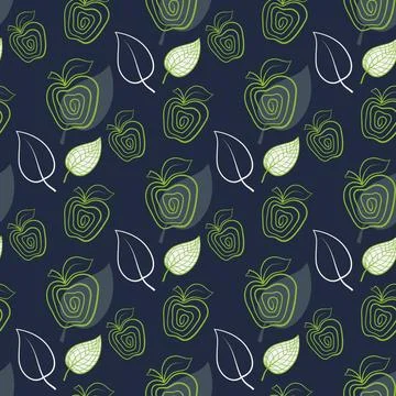 Seamless pattern with abstract fresh apple Seamless pattern with abstract ... Stock Photos