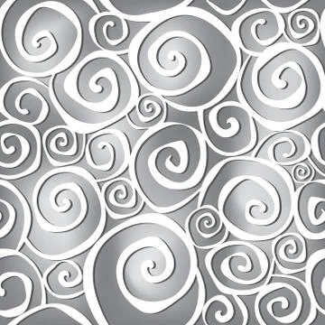 Seamless pattern. Abstract geometric background. Swirl line texture. Stock Illustration
