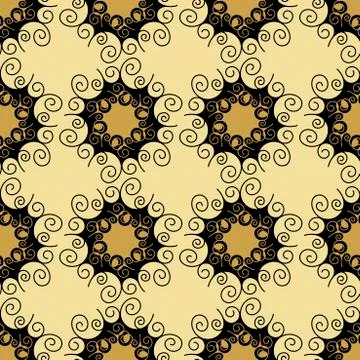 Seamless pattern. Abstract geometric background with hexagonal motif. Lace Stock Illustration