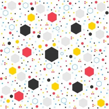 Seamless pattern abstract geometric background. Flat and clean style. Vector Stock Illustration