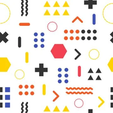 Seamless pattern abstract geometric background. Flat and clean style. Vector Stock Illustration