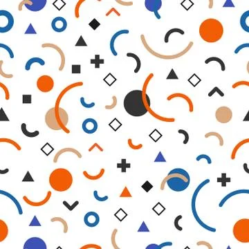 Seamless pattern abstract geometric background. Flat and clean style. Vector Stock Illustration