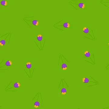 Seamless pattern abstract geometric flower vector representing spring Stock Illustration