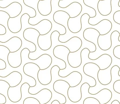 Seamless pattern with abstract geometric line texture, gold on white background Stock Illustration