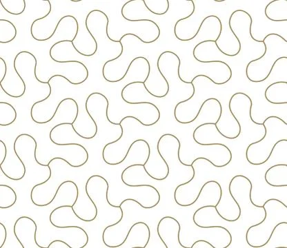 Seamless pattern with abstract geometric line texture, gold on white background Illustrazione stock