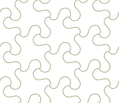 Seamless pattern with abstract geometric line texture, gold on white background Stock Illustration