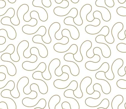 Seamless pattern with abstract geometric line texture, gold on white background Illustrazione stock
