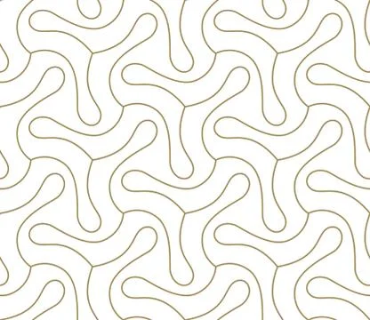 Seamless pattern with abstract geometric line texture, gold on white background Stock Illustration
