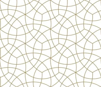 Seamless pattern with abstract geometric line texture, gold on white background Illustrazione stock