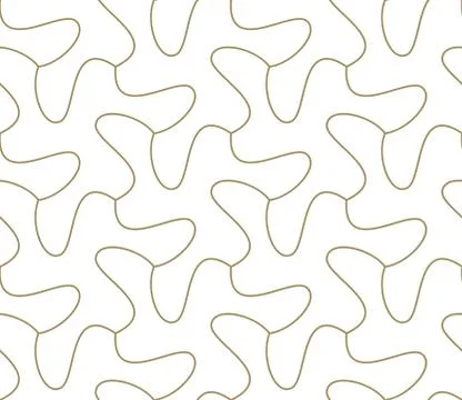 Seamless pattern with abstract geometric line texture, gold on white background Illustrazione stock