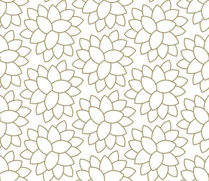 Seamless pattern with abstract geometric line texture, gold on white background Illustrazione stock