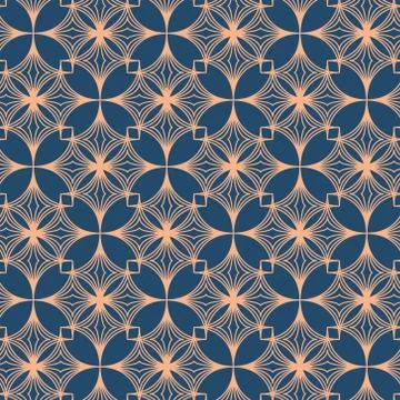 Seamless Pattern Abstract Geometric Ornament In Vintage Eastern Style Illustrazione stock