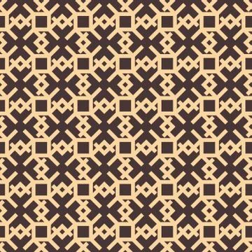 Seamless Pattern Abstract Geometric Ornament In Vintage Eastern Style Illustrazione stock