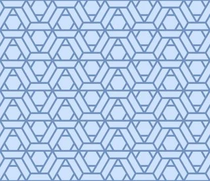 Seamless Pattern Abstract Geometric Ornament In Vintage Eastern Style Illustrazione stock