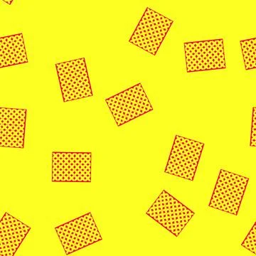Seamless pattern Abstract geometric pattern featuring bright yellow quatrefoi Stock Illustration