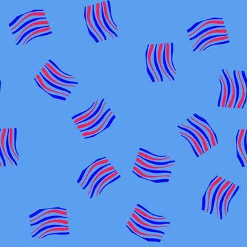 Seamless pattern Abstract geometric pattern with flowing wavy lines イラスト素材