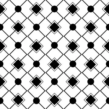 Seamless Pattern Abstract Geometric rectangle and circle shape background, .. 스톡 일러스트
