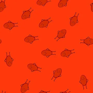 Seamless pattern abstract geometric shape character cartoon vector Stockillustratie