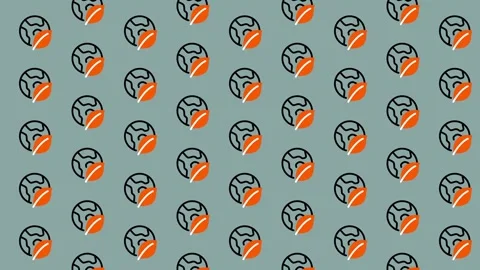 Seamless Pattern of Abstract Geometric Shapes on Gray Background. Stock Footage 325385392