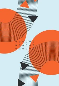 Seamless pattern with abstract geometric shapes background Stock Illustration